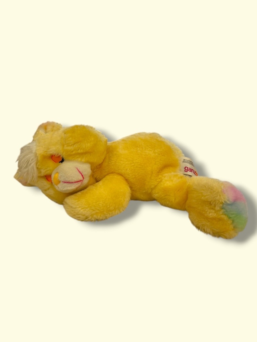SOLD - Ganzbros Sleeping Yellow Teddy Plush 1980s